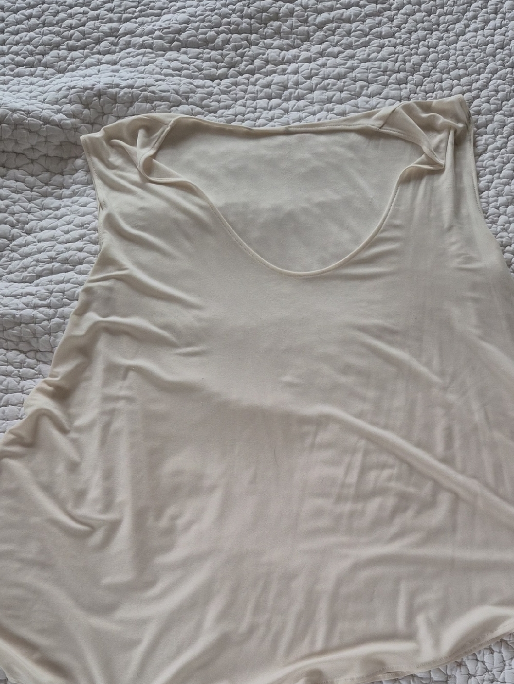 Meg Women's Cream Scoop Neck Tank Top